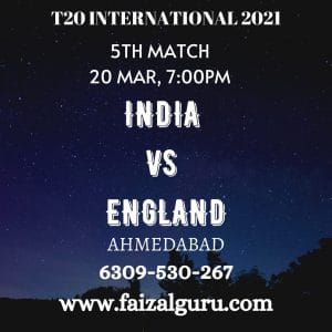 India vs England Prediction 5th T20I, Dream 11 Team