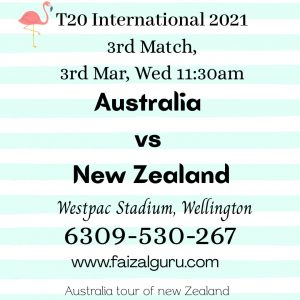 New Zealand vs Australia Prediction 3rd T20I, Dream 11 Team Faizal Guru