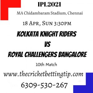 Bangalore vs Kolkata Prediction 10th Match, Dream 11 Team