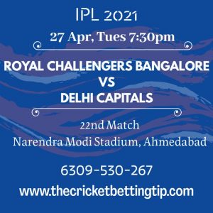 Delhi vs Bangalore Prediction 22nd Match, Dream 11 Team