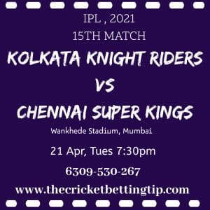 Kolkata vs Chennai Prediction 15th Match