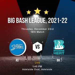 ADS vs BRH, 18th Match- Prediction and Sessions