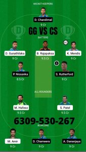 GGD vs CLS, 13th Match- Prediction and Sessions- Dream 11