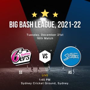 SYS vs ADS, 16th Match- Prediction and Sessions