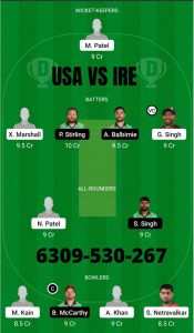 USA vs IRE Dream11