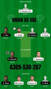OMAN vs UAE Dream11