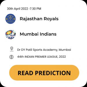 RR vs MI, 44th Match- Prediction